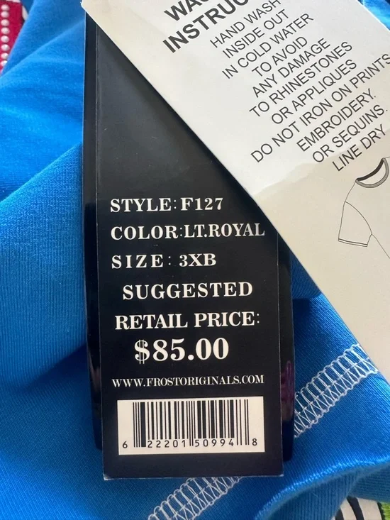 Frost Origs by Marqeis Jovan Blue Graphic Tee - 'Love Will Tear Us Apart' SZ 5XB - Picture 13 of 15